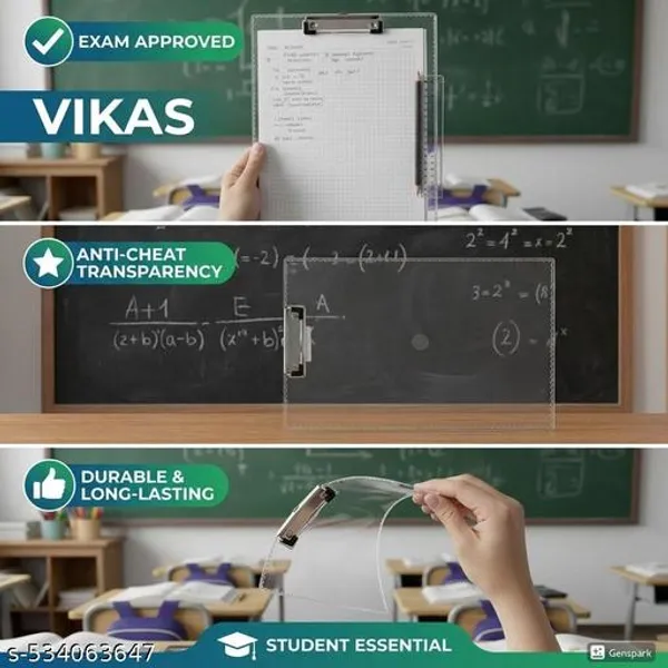 Vikas_Unbreakable_Transparent_Exam_Board_9_5_X_14_Inch_Strong_Virgin_Plastic_Exam_Pad_With_Metal_Clip_Smooth_Writing_Surface_For_Students_-_Pack_of_2