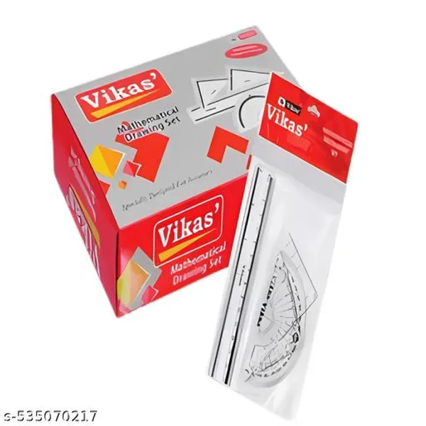 Vikas_Drawing_Set_Set_Of_20_Pieces_15_Cm_Scale_45_60_Set_Squares_Protractor_180_Durable_Plastic_Geometry_Drawing_Sets_For_Exams_School_Etc
