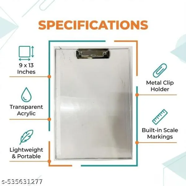Vikas_Transparent_Exam_Board_9_X_13_Inches_Clear_Plastic_Writing_Pad_For_Students_Office_Use_-_Pack_of_3