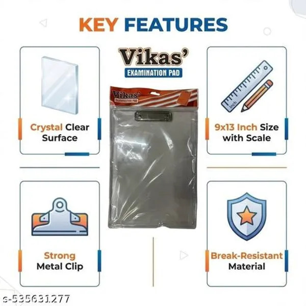 Vikas_Transparent_Exam_Board_9_X_13_Inches_Clear_Plastic_Writing_Pad_For_Students_Office_Use_-_Pack_of_3