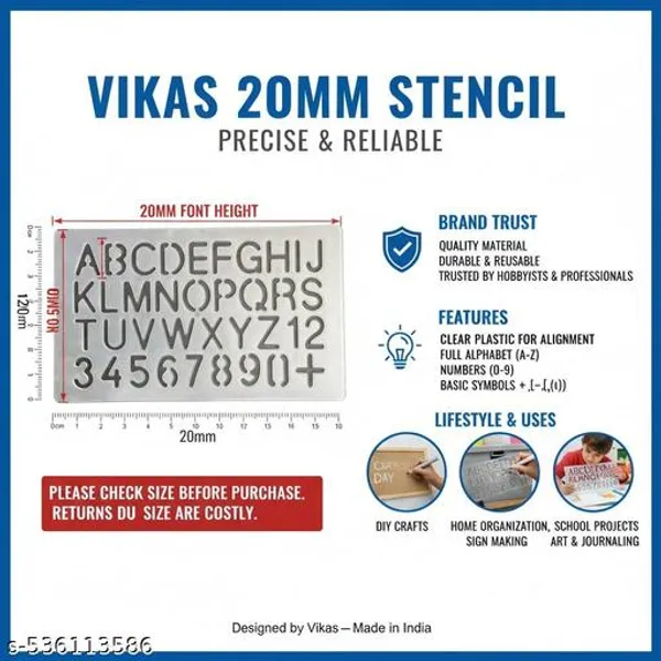 Vikas_Stencil_20mm_A_Z_0_9_Alphabet_Number_Tracing_Stencil_Learn_Abc_And_0_9_Counting_Pack_Of_10_Pieces_-_Pack_of_2
