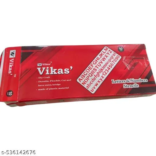 Vikas_Stencil_10mm_A_Z_0_9_Alphabet_Number_Tracing_Stencil_Pack_Of_10_-_Pack_of_3