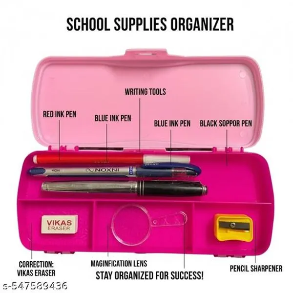 Geo_Time_2026_Edition_Geometry_Box_Little_Princess_Pencil_Box_For_Girls_School_Stationery_Combo_Hard_Plastic_Pencil_Case_Drawing_Tools_Set_Compass_Box_For_Kids_Pencil_Box_For_Kids_-_Pack_of_2