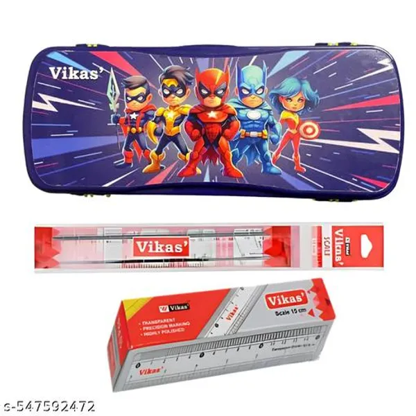 Superhero_Pencil_Box_For_Boys_With_10_Pcs_15cm_Plastic_Scale_Combo_Kids_School_Stationery_Set_Cartoon_Pencil_Case_Geometry_Tools_Hard_Plastic_Box_Pencil_Box_For_Kids_-_Pack_of_2