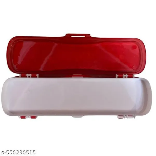 Vikas_Boom_Red_Pencil_Box_For_Kids_Dual_Toy_Bike_Design_Plastic_Pencil_Case_With_Double_Lock_Spacious_Compartments_Fun_Durable_Stationery_Organizer_For_School_Set_Of_1_-_Pack_of_6