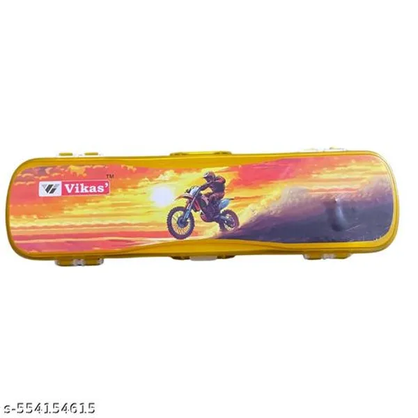 Vikas_Mini_Pencil_Box_Bike_Rider_Theme_Yellow_Plastic_Pencil_Box_For_Boys_School_Stationery_Box_Pencil_Box_For_Kids_-_Pack_of_6