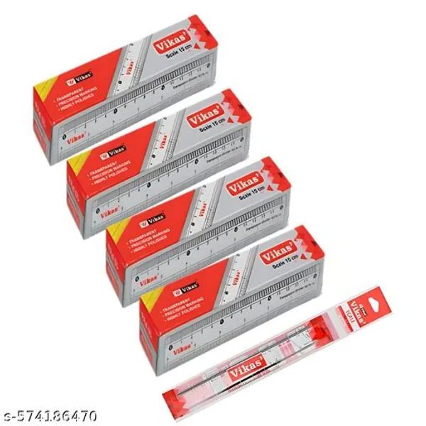 Vikas_15_Cm_Transparent_Plastic_Scale_Pack_Of_40_School_Office_Use_Ruler_For_Kids_Or_Students_-_Pack_of_2