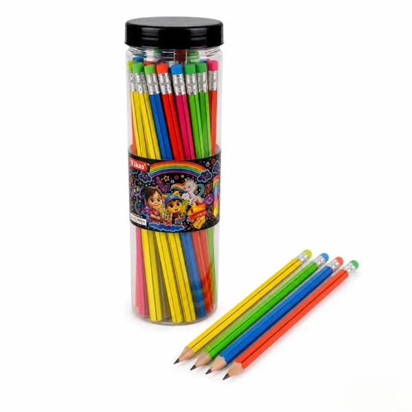Vikas_Rubber_Tip_Hb_Pencils_Pack_Of_25_Smooth_Dark_Writing_Pencils_For_Kids_Students_Break_Resistant_Lead_Polymer_Body_Study_Pencils_For_School_Homework_Exams_-_Pack_of_2