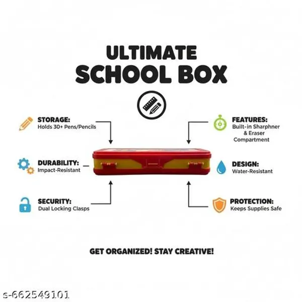 Vikas_Maxo_Red_Pencil_Box_Pack_Of_2_Car_Design_Kids_Pencil_Box_School_Stationery_Box_Durable_Plastic_Pencil_Case_Big_Size_Pencil_Organizer_Exam_Storage_Box_Cartoon_Pencil_Box_For_Boys_Stylish_Kids_Pencil_Kit_-_Pack_of_2