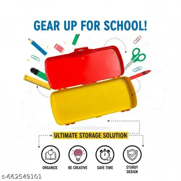 Vikas_Maxo_Red_Pencil_Box_Pack_Of_2_Car_Design_Kids_Pencil_Box_School_Stationery_Box_Durable_Plastic_Pencil_Case_Big_Size_Pencil_Organizer_Exam_Storage_Box_Cartoon_Pencil_Box_For_Boys_Stylish_Kids_Pencil_Kit_-_Pack_of_2
