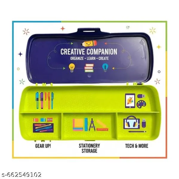 Vikas_Maxo_Blue_Pencil_Box_Pack_Of_2_Car_Design_Pencil_Case_Big_Size_School_Pencil_Box_Blue_Kids_Stationery_Case_Durable_Plastic_Pencil_Organizer_Boys_Study_Box_Storage_School_Box_Large_Stationery_Holder_Premium_Blue_Pencil_Kit_-_Pack_of_2