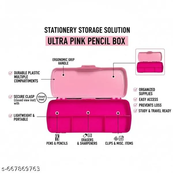 Vikas_Maxo_Pink_Ludo_Game_Pencil_Box_For_Girls_Unbreakable_Kids_Stationery_Box_Big_Storage_Pencil_Case_With_Organizer_Cute_Cartoon_Study_Box_For_School_Tuition_Student_Stationery_Storage_Box_For_Kids_Girls_Children_-_Pack_of_4