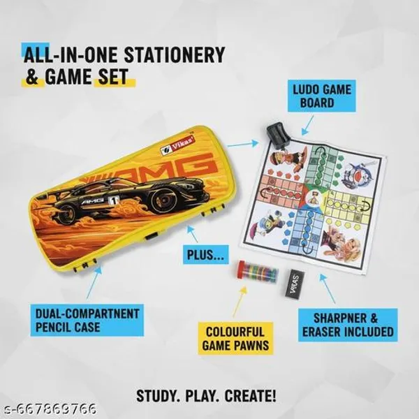 Vikas_Maxo_Yellow_Pencil_Box_With_Ludo_Game_Big_Size_Hard_Case_School_Box_Sharpener_Eraser_Included_Kids_Stationery_Box_Study_Organizer_Cartoon_Pencil_Case_Durable_Plastic_Geometry_Box_Boys_Girls_School_Supply_Trendy_Pencil_Pouch_-_Pack_of_4