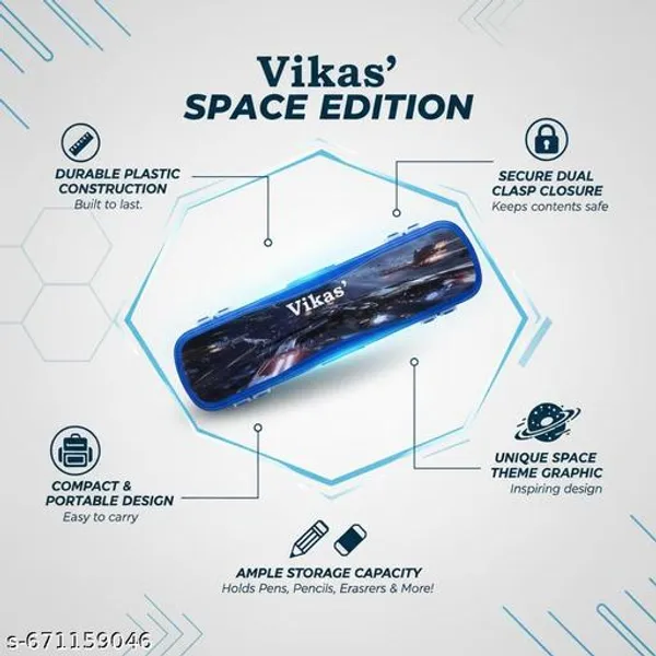 Vikas_Space_Design_Pencil_Box_Blue_Kids_Stationery_Case_Durable_Plastic_School_Box_Mini_Storage_Organizer_Study_Pencil_Holder_Space_Art_Theme_Boys_Girls_School_Supplies_Classroom_Stationery_Travel_Pencil_Case_Compact_Study_Kit_-_Pack_of_6