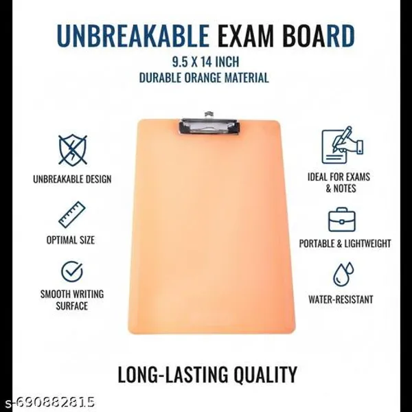 Vikas_Unbreakable_Exam_Board_Pack_Of_2_9_5_X_14_Inch_Writing_Pad_Strong_Study_Board_For_Students_Unbreakable_Exam_Pad_School_College_Writing_Board_Clip_Board_For_Exams_Tests