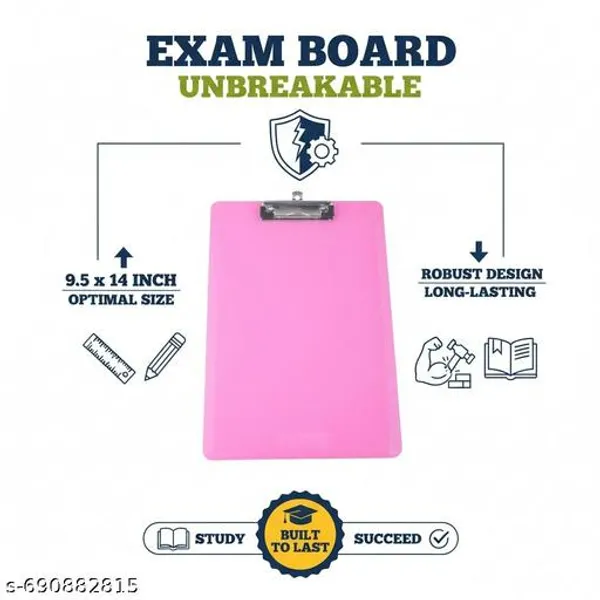 Vikas_Unbreakable_Exam_Board_Pack_Of_2_9_5_X_14_Inch_Writing_Pad_Strong_Study_Board_For_Students_Unbreakable_Exam_Pad_School_College_Writing_Board_Clip_Board_For_Exams_Tests
