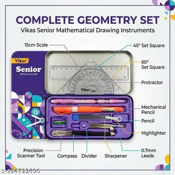 Vikas_Ultimate_Geometry_Combo_Junior_Senior_Mathematical_Drawing_Sets_2_Box_Pack_Includes_Mechanical_Pencils_Highlighter_Geometric_Template_Precision_Drawing_Instruments_For_School_College_Engineering_-_Pack_of_2