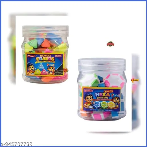 Triangle_Hexa_Eraser_Combo_Pack_50_Triangle_Erasers_20_Hexa_Erasers_Soft_Smooth_Erasing_School_Kids_Stationery_Bulk_Pack_Classroom_Use_Exam_Use_Non_Dust_Eraser_Set_For_Students