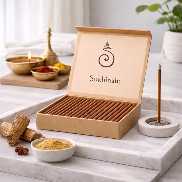 Sukhinah:_Lavender,_Rose_and_Kasturi__Charcoal-Free,_Low_Smoke,_Bambooless_Incense_Sticks_Pack_Of_3.