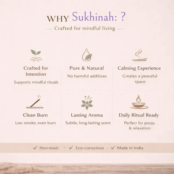 Sukhinah:_Lavender,_Kasturi_and_Chandan__Incense_Sticks_Pack_Of_3._(Charcoal-Free,_Low_Smoke_Bambooless)