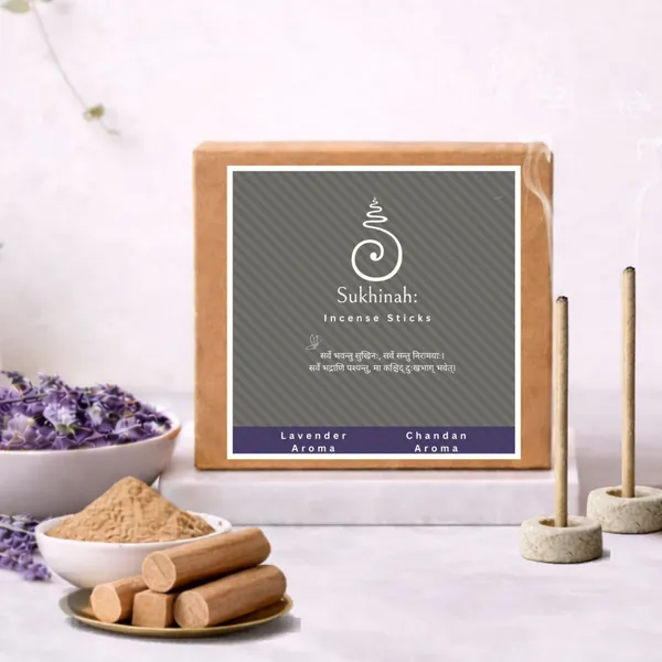 Sukhinah:_Lavender_and_Chandan_Aroma__Charcoal-Free,_Low_Smoke,_Incense_Sticks_Pack_Of_2.