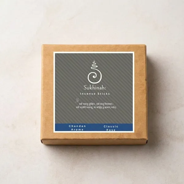 Sukhinah:_Premium_Rose_and_Chandan__Incense_Sticks_Pack_Of_2._(Charcoal-Free,_Low_Smoke_Bambooless)