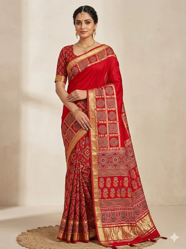 Red_Gajji_Silk_Saree_For_Women