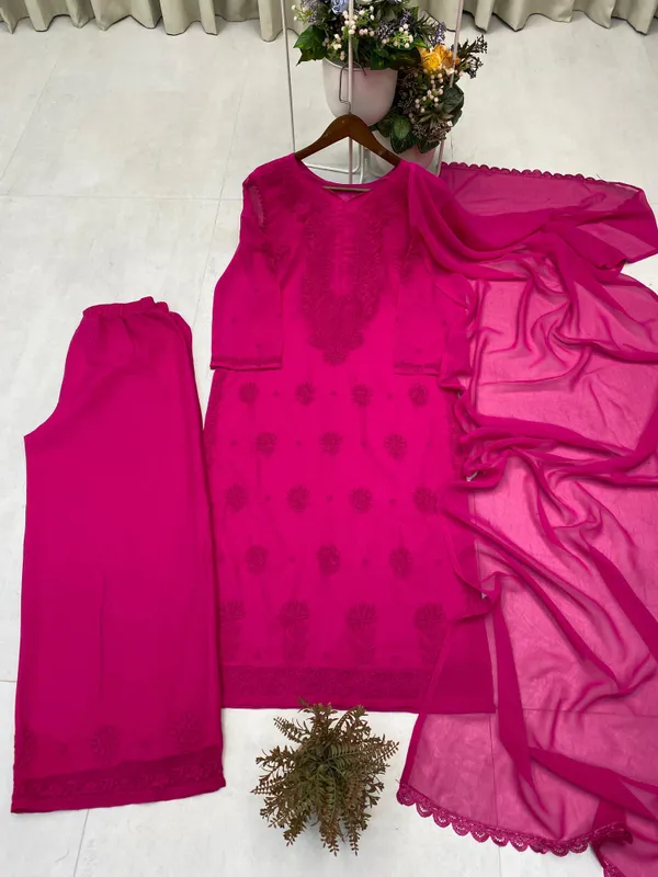 Pink_Georgette_Dress_For_Women