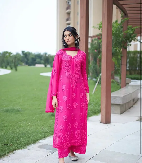 Pink_Georgette_Dress_For_Women