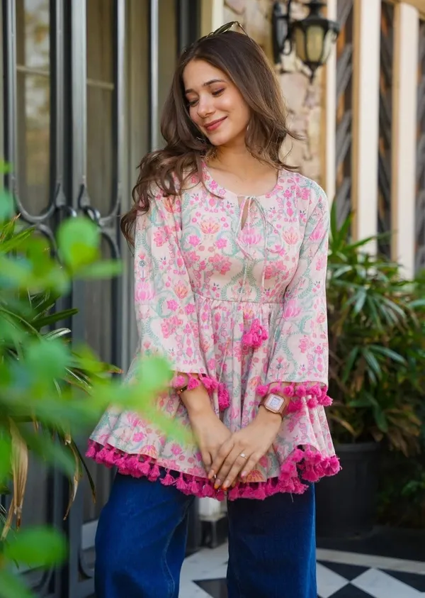 Pink_Rayon_Kurti_For_Women