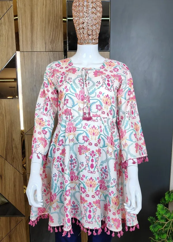 Pink_Rayon_Kurti_For_Women