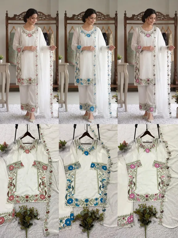 White_Fox_Georgette_Dress_For_Women