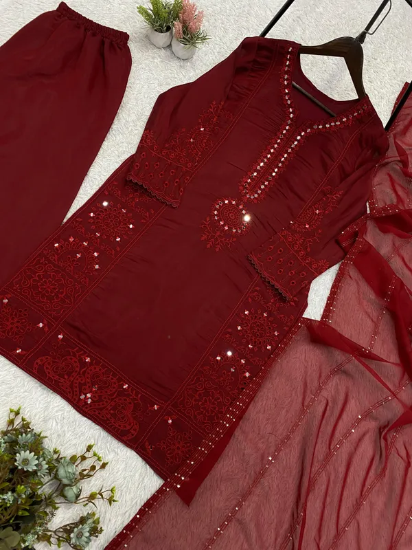 Red_Mal_Chanderi_Dress_For_Women