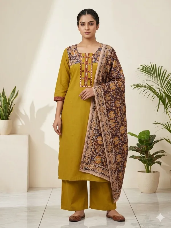 Mustard_Cotton_Dress_For_Women