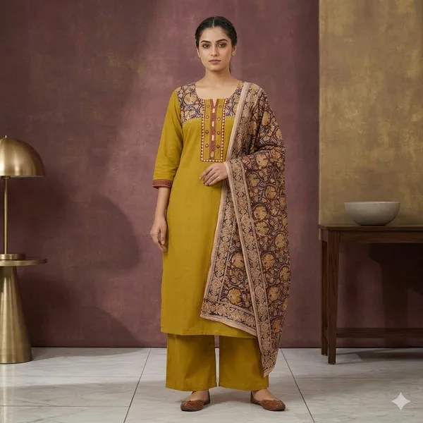 Mustard_Cotton_Dress_For_Women