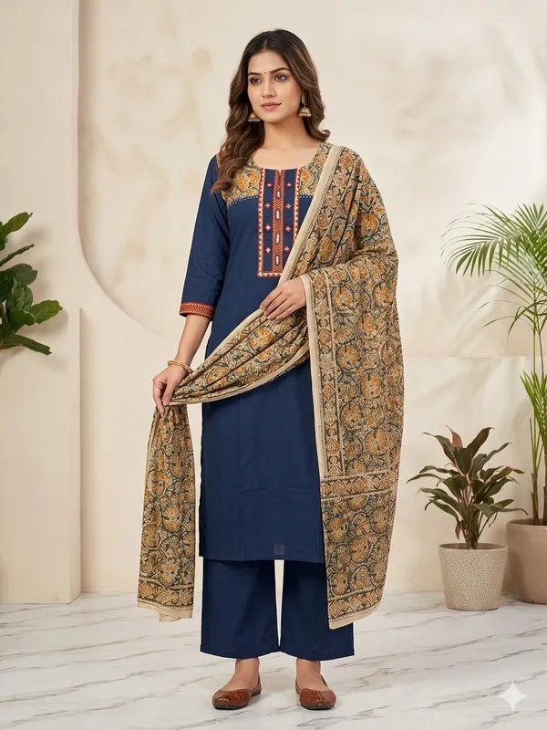 Blue_Cotton_Dress_For_Women