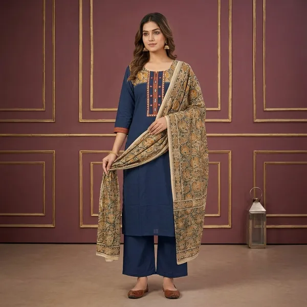 Blue_Cotton_Dress_For_Women