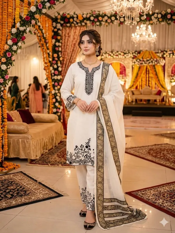 White_Rayon_Dress_For_Women