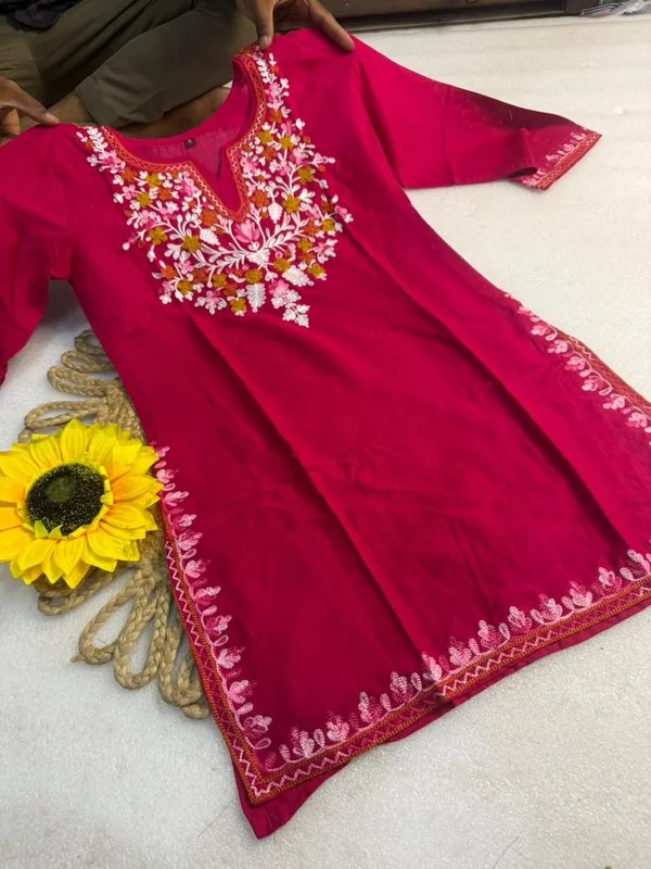 Pink_Cotton_Kurti_For_Women
