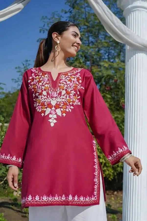 Pink_Cotton_Kurti_For_Women