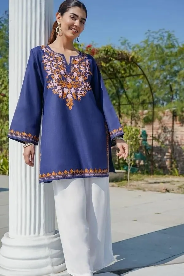 Blue_Cotton_Kurti_For_Women