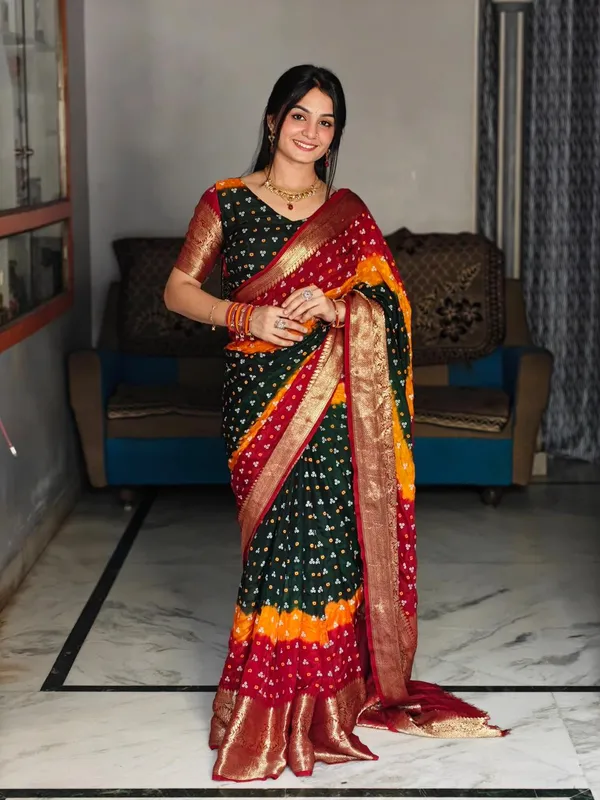 Green_Cotton_Silk_Saree_For_Women