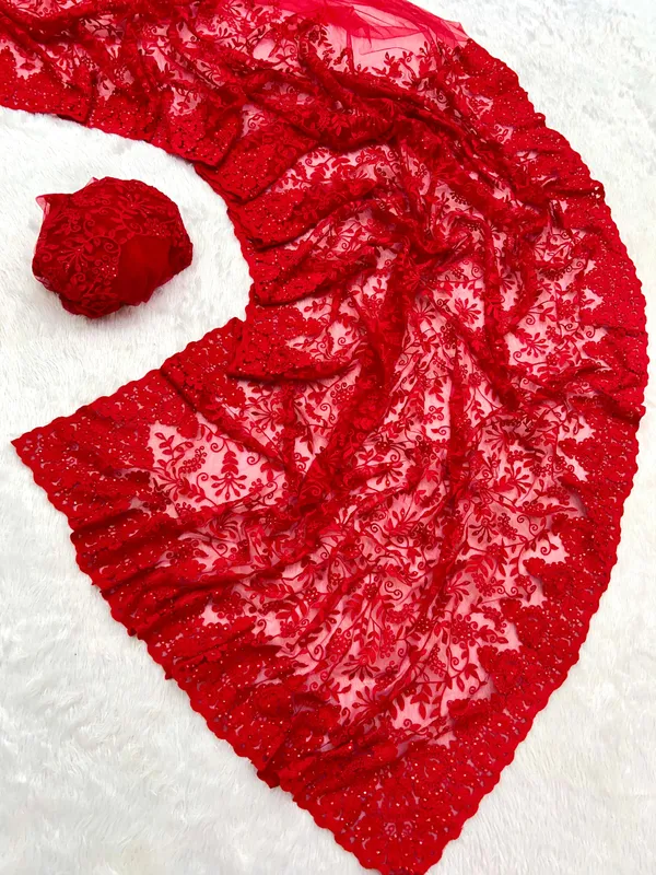 Red_Net_Saree_For_Women