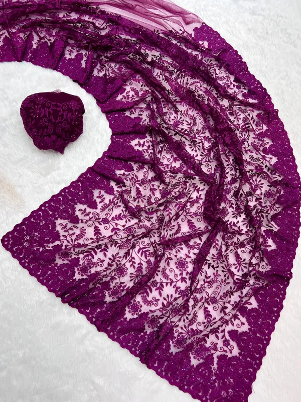 Purple_Net_Saree_For_Women