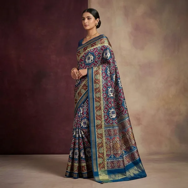 Blue_Banarasi_Silk_Saree_For_Women