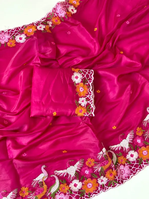 Pink_Tussar_Silk_Saree_For_Women