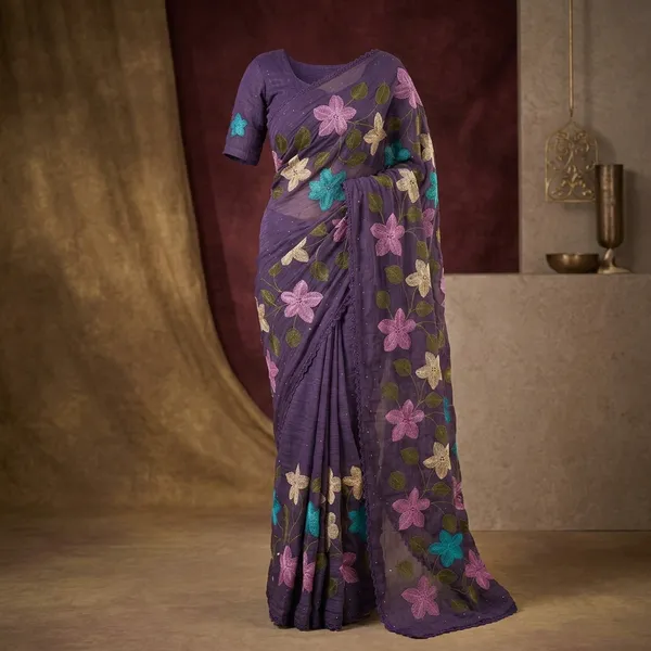 Purple_Viscose_Crunchy_Silk_Saree_For_Women