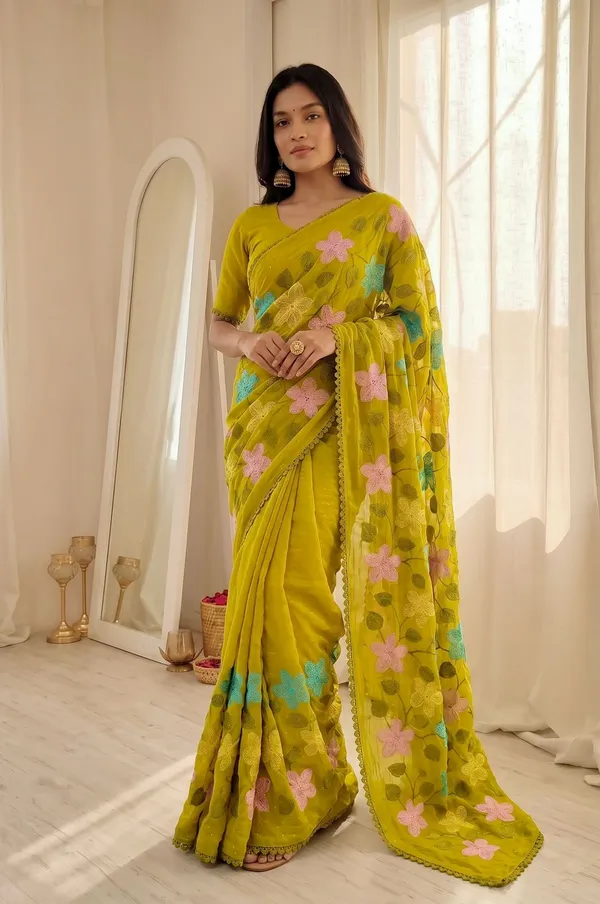 Mustard_Viscose_Crunchy_Silk_Saree_For_Women