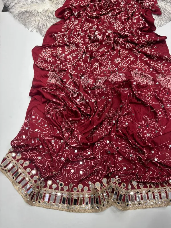 Red_Satin_Silk_Saree_For_Women
