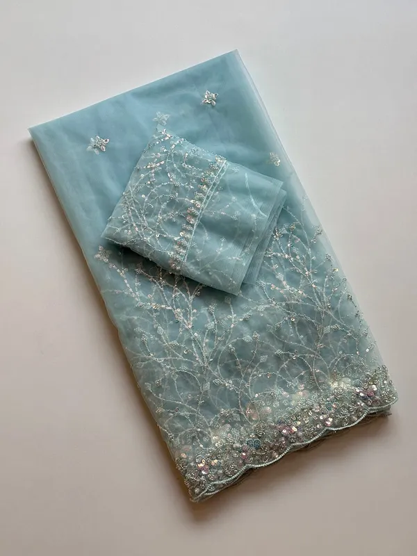 Blue_Soft_Net_Saree_For_Women